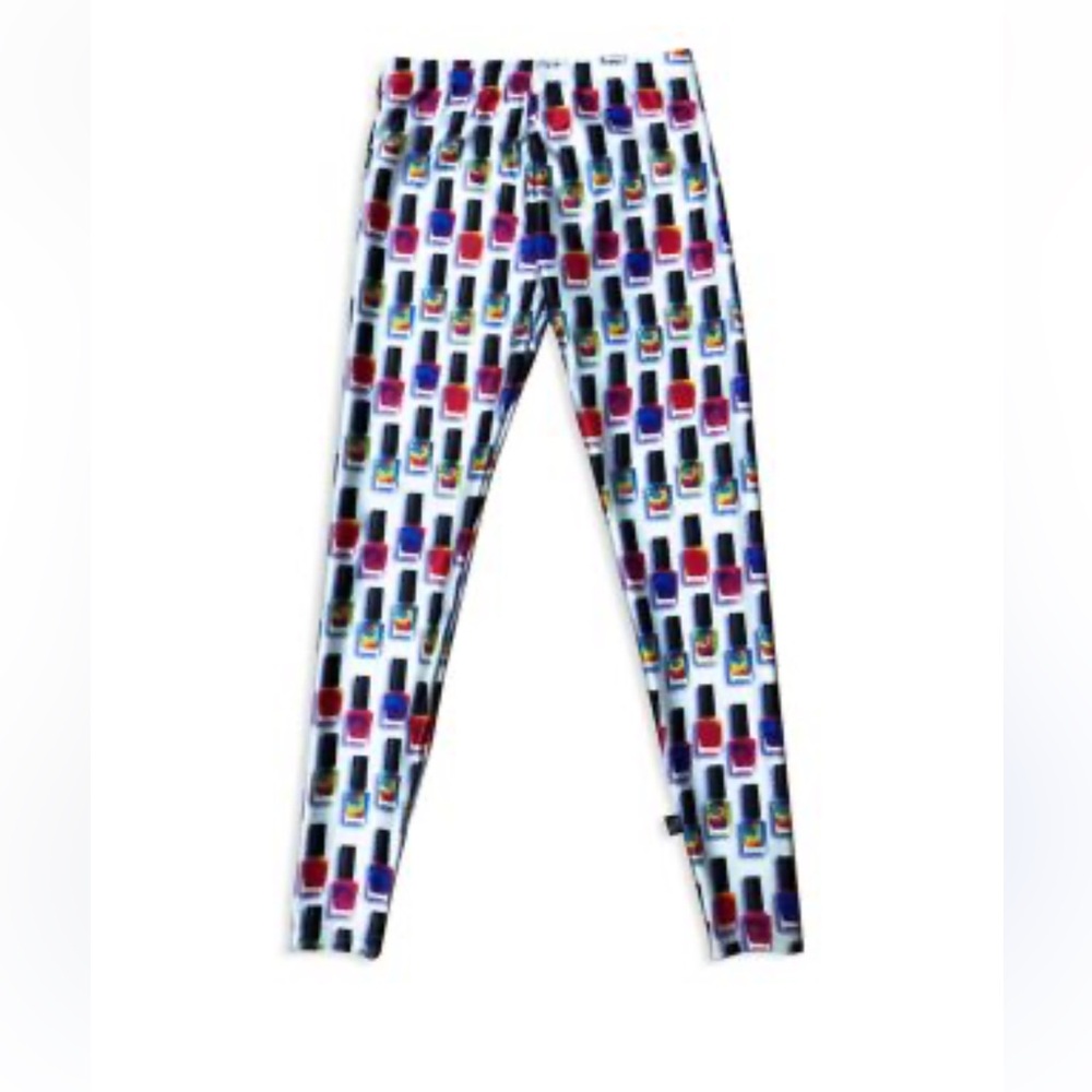 Terez Kids Nail Polish Print Leggings Size Toddler Girls Medium NEW
